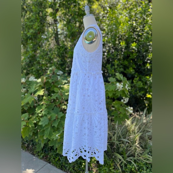 Trina Turk tiered eyelet lace midi dress - size XS - Picture 2 of 4